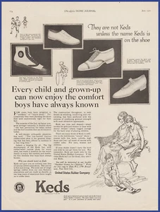 Vintage 1922 KEDS Sneakers Shoes Boys Women Kids Fashion Ephemera 20's Print Ad - Picture 1 of 1
