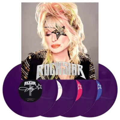 Dolly Parton - Rockstar 4 LP Box Set Purple Colored Vinyl Alternate Cover - Image 1 of 2