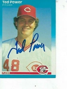 Fleer #210 1987 firmado por Ted Power - Cincinnati Reds - Imagen 1 de 1