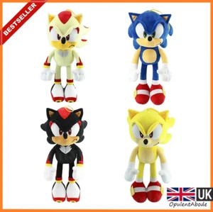 🟡Super Sonic the Hedgehog Plushie Stuffed Game Plush Toy Super Shadow SEGA 33cm - Picture 1 of 5