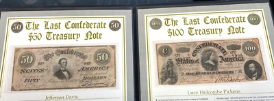 1864 $100 + $50 Last Confederate Treasury Notes Album - Image 1 of 4
