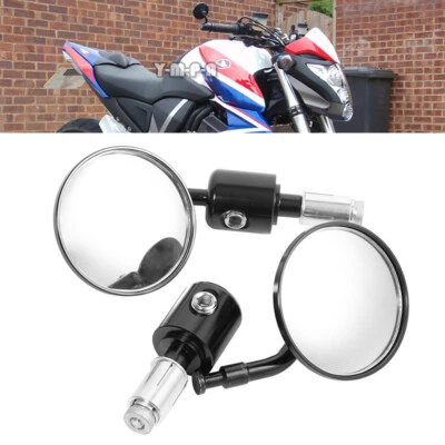 7/8" HANDLE BAR END MIRROR FOR HONDA CB1000R/500F/600F/900F SUZUKI GSR750/600 US - Image 1 of 4