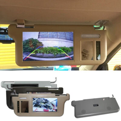 7" Car Sunvisor Rear View Mirror Screen Lcd Monitor DVD/VCD/GPS/TV Sun Visor Set - Image 1 of 4
