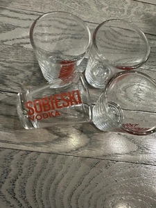 Sobieski Vodka Tall Shot Glasses Set of 6 - Picture 1 of 5