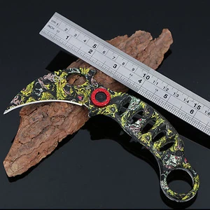 Colour Hunting Survival Rescue Folding POCKET KNIFE TOOLS Gift AU STOCK - Bild 1 von 5