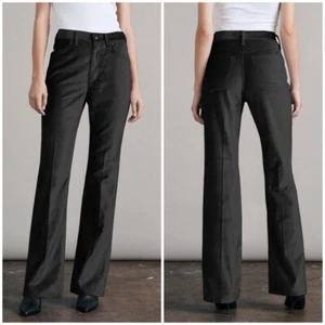 New Rag & Bone Jacey Velvet Pants Black Straight Leg Chic Sz 0 - Picture 1 of 13