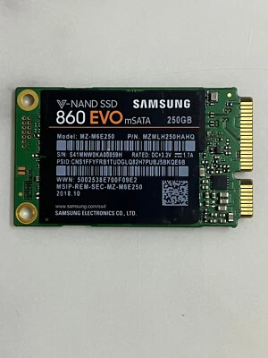 Samsung MZ-M6E250BW 860 EVO mSATA 250GB Solid State Drive For Dell Lenovo Laptop - Image 1 of 4