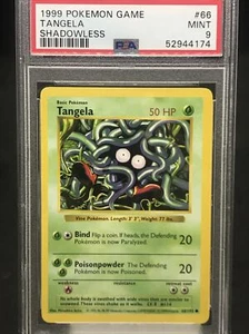 Pokemon PSA 9 Tangela Shadowless 66/102 Set Base - Foto 1 di 2