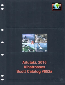 $10.00 Scott Value - 2016 AITUTAKI Albatrosses Birds South Pacific CV MNH NH UMM - Picture 1 of 4
