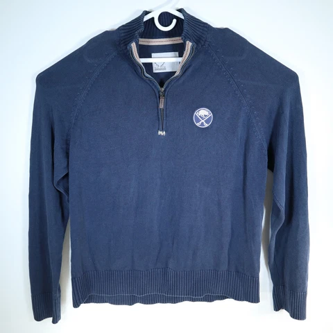 Salute By Levelwear Buffalo Sabres NHL 1/4 Zip Sweater Blue Men XL Extra Large Cover