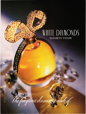 White Diamonds Print Advert Elizabeth Taylor The Fragrance Dreams are Made Of - Imagem 1 de 4