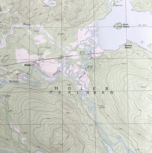Map Holeb Maine USGS 1989 Topographic Geological 1:24000 27x22" TOPO14 - Picture 1 of 3