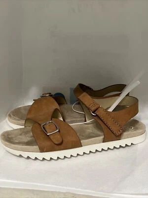 Cat & Jack Girls Shaelyn  Footbed Sandals Cognac Brown Size 12, NWT - Image 1 of 4