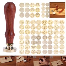 DIY Vintage Envelope Wedding Invitations Greetings Sealing Wax Stamp Wood Handle