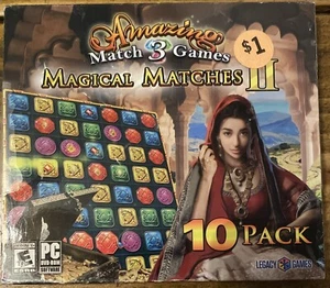Amazing Match 3 Games Magical Matches II 10 Pack PC DVD-ROM Legacy Games - Picture 1 of 2