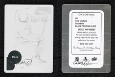 2022 Upper Deck MVP 20th Anniversary Printing Plate Black 1/1 Cole Caufield #68
