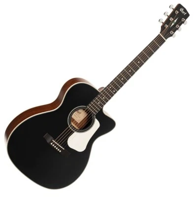 Гитара акустическая Cort Luce L100OCF-CED черная атласная с вырезом OM однотонный верх Fishman - Изображение 1 из 4