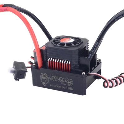 SURPASSHOBBY KK 120A ESC Waterproof for 1/8 RC Car 4076 4068 Brushless RC Motor - Image 1 of 4