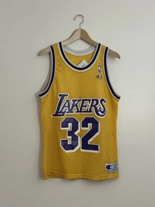 Vintage 90s Los Angeles Lakers Magic Johnson Champion Jersey Size 40/M - Picture 1 of 9