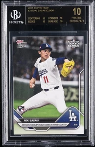 2025 TOPPS NOW #3 ROKI SASAKI BGS 10 BLACK LABEL - Picture 1 of 2