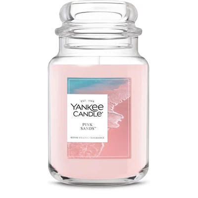 Yankee Candle Pink Sands Original Tarro Grande Velas Perfumadas, 22 OZ Foto 1 de 4