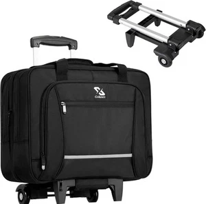 Golkcurx Laptoptasche mit Rollen, abnehmbar wasserabweisend klein - Bild 1 von 7