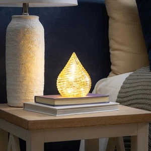 Season to Sparkle LED Table Decor Tear Drop Glass, 6"H - Picture 1 of 4