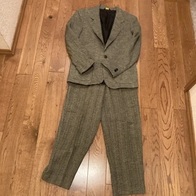 Винтажный мальчиков 12R Michael James серый черный в тонкую полоску костюм куртка w Dif бренд брюки - Изображение 1 из 4