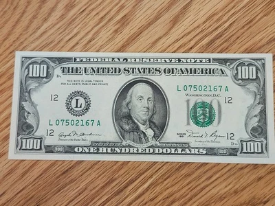 1981 $100 SAN FRANCISCO DISTRICT (NON-STAR) FEDERAL RESERVE NOTE L07502167A - Image 1 of 4