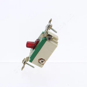 Bryant 3001PLR120 Red PILOT Light Industrial Toggle Wall AC Switch 30A 120V - Picture 1 of 5