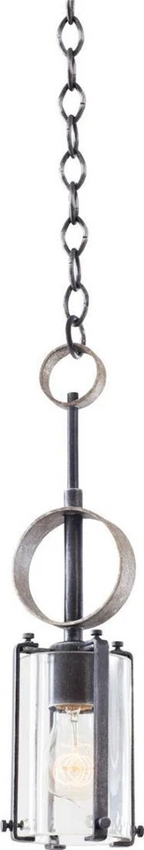 Mini lámpara colgante Irvine de hierro vintage con pantalla de vidrio Foto 1 de 1