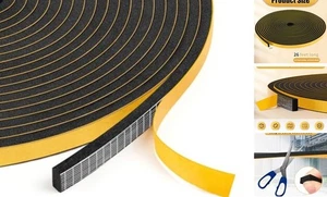 26 Fuß Wetterschutz Türdichtung Streifen, 1/2 Zoll x 1/4 1/2 Zoll x 1/4 Zoll x 26 Fuß - Bild 1 von 8