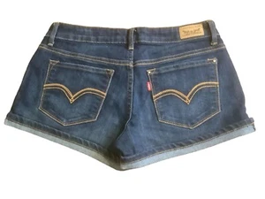 Levi’s Shorty Shorts mit Bündchen Damen/Jr Größe 7 (30x2) blau Jeans Taschen Stretch - Bild 1 von 19