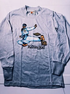 Vintage OG 80’s 1986 The Karate Kid Movie Promo Long Sleeve T-Shirt *VERY RARE* - Picture 1 of 3
