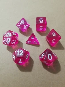 Polyhedral Gaming Dice, 7pc set (d4,6,8,10,12,20,%) FREE SHIPPING - Picture 1 of 2