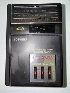Toshiba KT-A830 Lettore di cassette stereo in metallo con sintonizzatore FM solo per parti di ricambio. - Foto 1 di 7