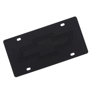 Chevrolet Bowtie Logo License Plate (Black) - Picture 1 of 4