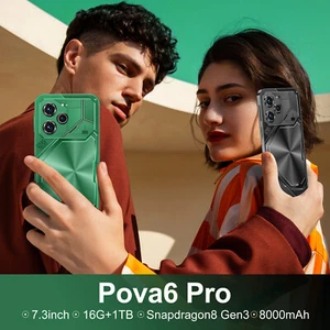 Hot Pova 6 Pro Unlocked Smartphone 16GB+1TB Android HD Camera 5G Mobile Phone - Picture 1 of 26