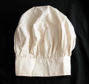 Vtg 1960s-70s Chef's Cotton Work Cap Chef's Hat SMALL - Picture 1 of 4