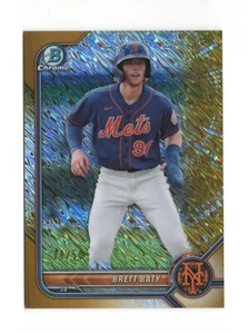 2022 Bowman Chrome Brett Baty #BCP-5 Prospect Gold Shimmer Refractor /50 - Bild 1 von 2