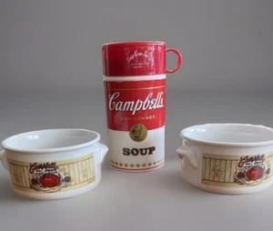 Campbell's Soup 2 zuppiere e thermos - Vintage! - Foto 1 di 6
