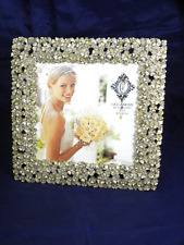 Ornate Occasions by Concepts 5x5 Photo Frame Enamel Flowers Crystals Faux Pearls