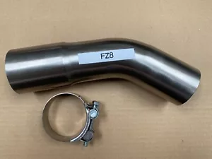 Yamaha FZ8 2010-2015 UK Made T304 Stainless Steel Exhaust Link Pipe & Clamp - Picture 1 of 3