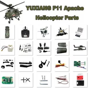 YUXIANG F11 Apache AH-64 RC Helicopter Blade ESC Lipo Battery Servo Landing Skid - Picture 1 of 44