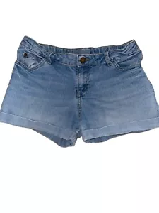 Girls Cherokee Denim Cuffed Shorts, Size XL 14-16 Waist 30 in - Picture 1 of 3