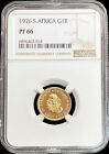 1976+GOLD+SOUTH+AFRICA+1+RAND+3.994+GRAMS+JAN+VAN+RIEBEECK+NGC+PROOF+66