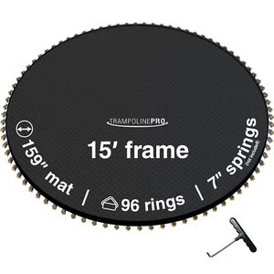 Replacement Trampoline Jumping Mat 96 Ring for 15' Round Frame with 7.0" Springs - Picture 1 of 7