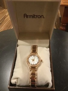 Armitron Womens Watch 75/4087mprg Rose Gold Swarovski Crystal - Picture 1 of 4