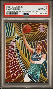2021-22 Panini Illusions Lamelo Ball Shining Stars #4 Red Yellow PSA 10 Hornets - Bild 1 von 2