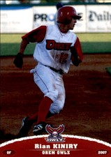 2007 Orem Owlz Grandstand #21 Rian Kiniry Davie Florida FL Baseball Card